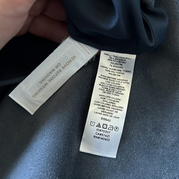 LOFT velvet blue shift skirt - Picture 4 of 4